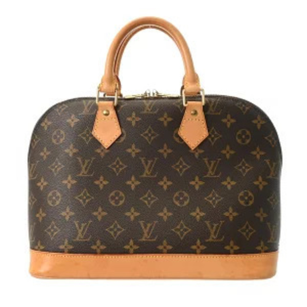Louis Vuitton Monogram Alma Canvas Top Handle Bag Brown